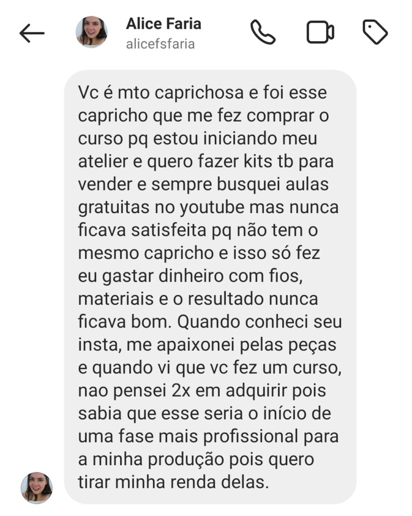Depoimento de Alice